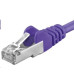 Premiumcord Patch kabel CAT6a S-FTP, RJ45-RJ45, AWG 26/7 3m, fialová