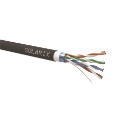 Instalační kabel Solarix CAT5E FTP PVC+PE dvojitý plášť 305m/cívka