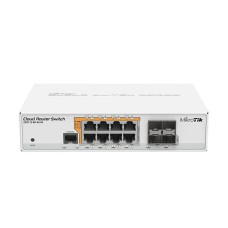 MikroTik Switch Cloud Router +L5, 400MHz, 128MB RAM, 8x GLAN POE,  4x SFP, PSU; desktop