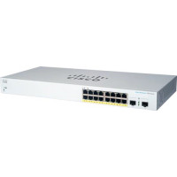 Cisco switch CBS220-16P-2G, 16xGbE RJ45, 2xSFP, fanless, PoE+, 130W - REFRESH