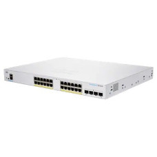 Cisco switch CBS350-24P-4G, 24xGbE RJ45, 4xSFP, fanless, PoE+, 195W - REFRESH