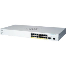Cisco switch CBS220-16P-2G, 16xGbE RJ45, 2xSFP, fanless, PoE+, 130W