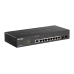 D-Link DGS-2000-10P Managed PoE switch, 8x GbE PoE+, 2x SFP, PoE 65W, fanless