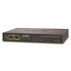 Planet GSD-1002M gigabit L2/L4 switch 8x TP, 2x SFP, DC/PoE-in, fanless