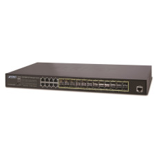 Planet GS-5220-16S8C L2/L3 switch 24x SFP(DDM) 100/1000Base-X, 8x 1000Base-T, Web/SNMP, IGMP, QoS, IPv6