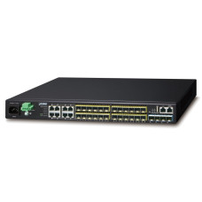 Planet XGS3-24242(v3) L3 switch, 8x1Gb, 24xSFP, 4x 10G SFP+, DDM, IP/HW stack, RIP/OSPF/BGP/VRRP, 2x power-in