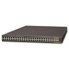 Planet GS-4210-48T4S switch L2/L4, 48x 1000Base-T, 4x SFP, Web/SNMPv3, VLAN, QoS, IPv6, fanless