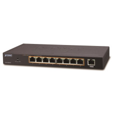 Planet PoE switch 1Gbps, 9xTP, 8xPoE 802.3at 30W/120W, fanless