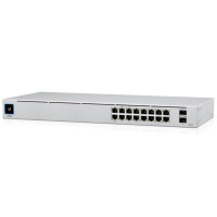 Ubiquiti UniFi Switch USW-16-POE - 16x Gbit RJ45, 2x SFP, 8x PoE 802.3af/at (PoE budget 42W)