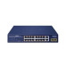 Planet PoE switch 18x1Gb + 2xSFP 1Gb, 16x PoE 802.3at 30/185W, VLAN, extend mód 10Mb-250m