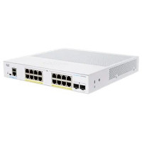 Cisco switch CBS350-16P-E-2G, 16xGbE RJ45, 2xSFP, fanless, PoE+, 120W - REFRESH