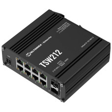 Teltonika TSW212 průmyslový L2 manažovaný switch, 8x 10/100/1000, 2x SFP, bez zdroje