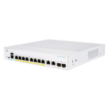 Cisco switch CBS250-8PP-E-2G, 8xGbE RJ45, 2xRJ45/SFP combo, fanless, PoE+, 45W - REFRESH