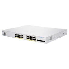 Cisco switch CBS350-24P-4G-UK, 24xGbE RJ45, 4xSFP, fanless, PoE+, 195W - REFRESH