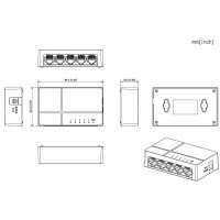 Dahua PFS3005-5GT-L-V2, 5-Port Desktop Gigabit Ethernet Switch