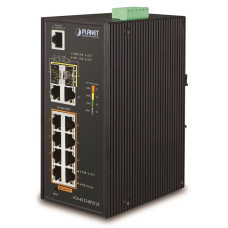 Planet IGS-4215-8P2T2S průmyslový L2 switch, 8x1Gb, 2x1Gb SFP, 8x PoE 802.3at 240W, 48~54VDC, -40~75°C,  IP30