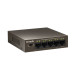 Tenda TEF1105P-4-63W PoE AT switch 4x PoE 802.3af/at, 5x 100Mb/s, PoE celkem 63W, fanless, PoE+