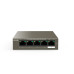 Tenda TEG1105P-4-63W PoE AT switch 4x PoE 802.3af/at, 5x 1 Gb/s, PoE celkem 63W, fanless, PoE+