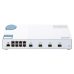 QNAP řízený switch QSW-M408S (12portů: 8x Gigabit port + 4x 10G SFP+ porty)