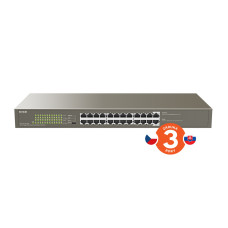 Tenda TEG1124P-24-250W PoE AT Gigabit switch 24x 1Gb/s s PoE 802.3af/at, PoE 225W, Rackmount, VLAN