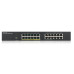 Zyxel GS1900-24EP, 24-port GbE L2, 12 Port PoE Smart Switch, rackmount, 130 Watt