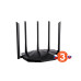 Tenda TX2 Pro AX1500 WiFi6 Router, 1x GWAN, 3x GLAN, IPv6, 5x 6dBi anténa, WPA3, CZ App