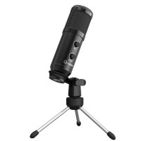 LORGAR mikrofon Soner 313 pro Streaming, kondenzátorový, Volume&Echo Knob, černý