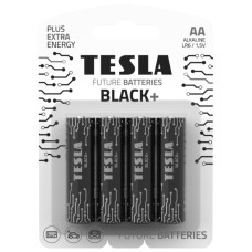 TESLA BLACK+ alkalická baterie AA (LR06, tužková, blister) 4 ks