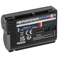 PATONA baterie pro foto Nikon EN-EL15C 2250mAh Li-Ion Platinum USB-C nabíjení