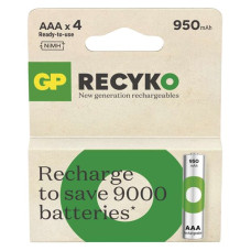 GP AAA ReCyko 950 mAh, nabíjecí (HR03) , 4 ks