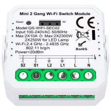 IMMAX NEO LITE SMART kontroler V7, 2-tlačítkový Wi-Fi, TUYA