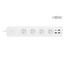 iGET HOME Power 4 USB  - WiFi chytrá prodlužka 4x 230V + 4x USB, samostatná, měření spotřeby, 3680W