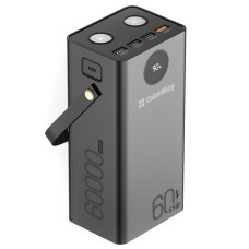 COLORWAY powerbanka/ 60 000mAh/ 4x USB QC3.0/ USB-C Power Delivery 65W/ LED/ Černá