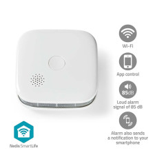 Nedis WIFIDS21WT SmartLife Detektor Kouře| Wi-Fi | Napájení z baterie | Životnost snímače: 10 Rok | 85 dB | Bílá | 1 ks
