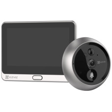 EZVIZ chytrý dveřní videotelefon DP2/ Wi-Fi/ kamera 1080p/ kukátko/ zvonek/ IR do 5 m/ PIR/ LCD 4,3