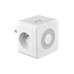 Viking síťový adaptér Y23L, 2x 230 V, 1x USB-A, 2x USB-C, dotykové světlo, bílá