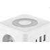Viking síťový adaptér Y23L, 2x 230 V, 1x USB-A, 2x USB-C, dotykové světlo, bílá