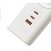 Viking síťová prodlužovací zásuvka YC53, 5x AC 230V, 1x USB-A, 2x USB-C, délka 1,5 m, bílá