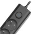 Viking síťová prodlužovací zásuvka YC53, 5x AC 230V, 1x USB-A, 2x USB-C, délka 1,5 m, černá