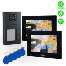 EVOLVEO DoorPhone AP2-2 drátový videotelefon pro dva byty s aplikací, černý