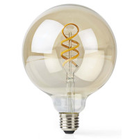 NEDIS Wi-Fi chytrá LED žárovka s vláknem/ E27/ G125/ 4,9W/ 230V/ 360lm/ teplá až studená bílá/ 1800 - 6500K/ stmívatelná
