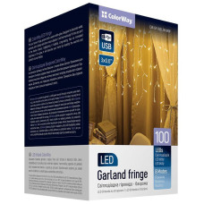 COLORWAY LED girlanda/ IP20 / 100 LED / délka 3m x 0,6m / teplá bílá/ napájení USB