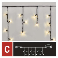 Emos LED Profi LED spojovací řetěz černý - rampouchy, 3 m, venkovní, teplá bílá