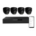 N85P4 HOME NVR PoE recorder + 4x black camera, 3K+ (5 MPx) resolution, set