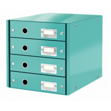 LEITZ Zásuvkový box  Click&Store, 4 zásuvky, ledově modrá