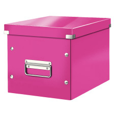Čtvercová krabice Leitz Click&Store, velikost M (A5), růžová