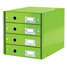 Zásuvkový box Leitz Click&Store, 4 zásuvky, zelená