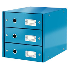 Zásuvkový box Leitz Click&Store, 3 zásuvky, modrá