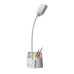 IMMAX LED stolní lampička FRESHMAN s RGB podsvícením/ 10W/ 350lm/ 5V/2A/ držák na tužky/ bílá