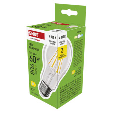 EMOS LED FLM A60 5,9W(60W) 806lm E27 NW